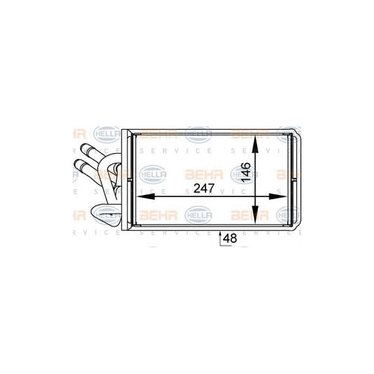 Hella 8FH 351 333-041 Heater Matrix