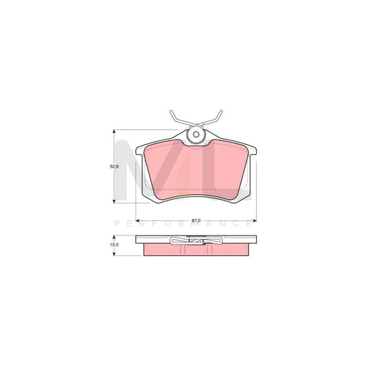 TRW Gdb1121 Brake Pad Set Not Prepared For Wear Indicator | ML Performance Car Parts