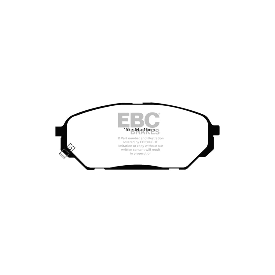 EBC DP61813 Hyundai iX55 Greenstuff Front Brake Pads 2 | ML Performance UK Car Parts