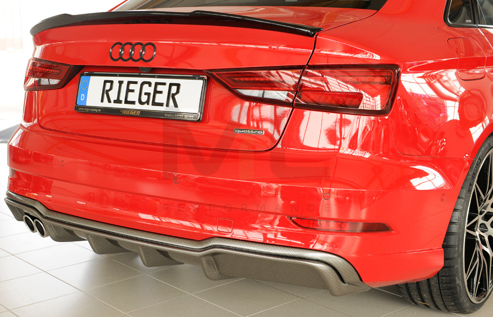 Rieger 00099614 Audi 8V A3 Rear Diffuser 8 | ML Performance UK Car Parts