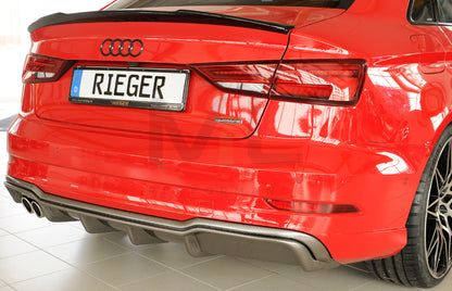 Rieger 00099614 Audi 8V A3 Rear Diffuser 8 | ML Performance UK Car Parts