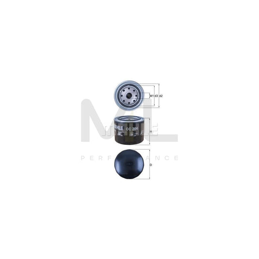MAHLE ORIGINAL OC 34 Oil Filter Spin-on Filter | ML Performance Car Parts