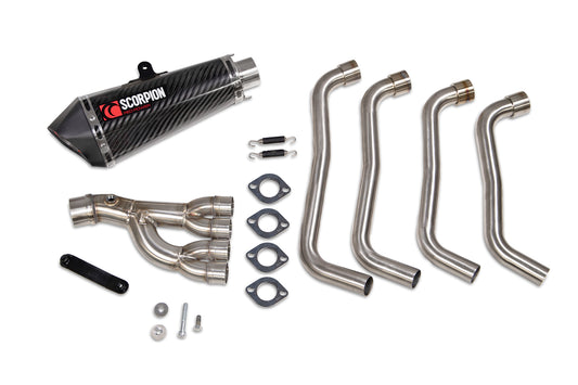 Scorpion RHA196SYSCEO Honda CB650R Neo Sports Cafe Serket Taper Full System - Carbon Fibre Sleeve | ML Performance UK UK