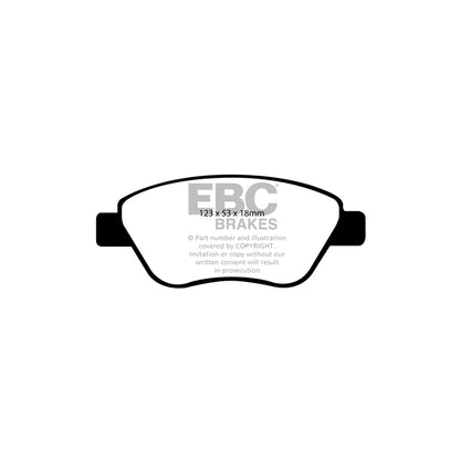 EBC DP21965 Opel Proton Vauxhall Greenstuff Front Brake Pads (Inc. ADAM, Corsa D, Gen-2, Satria Neo) 2 | ML Performance UK Car Parts
