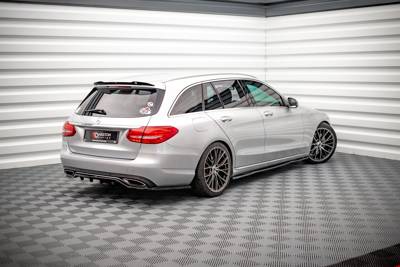 Maxton Design Mercedes Benz C-Class W205 Central Rear Splitter (with vertical bars)