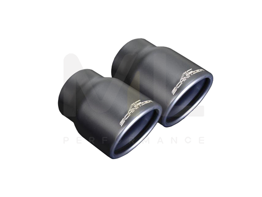 AC Schnitzer BMW F40 90mm Sport Black Ceramic Tailpipes (116d, 118i, 118d & 120dx) - ML Performance UK