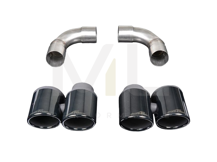 Twin Tailpipe Range- Round, Oval, Black Chrome | Exhaust Parts UK - View #4