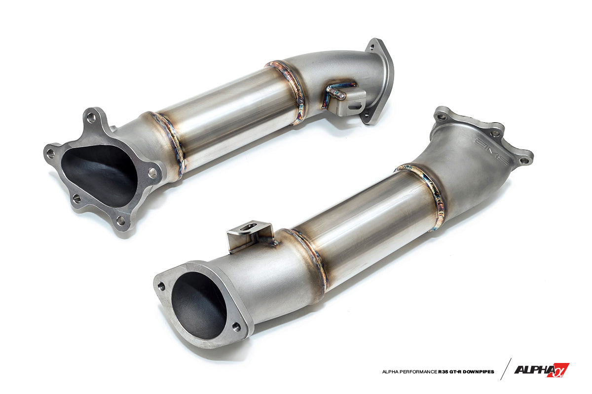 AMS Performance Nissan R35 GT-R ALPHA Performance Cast Widemouth Race Downpipes - ML Performance UK