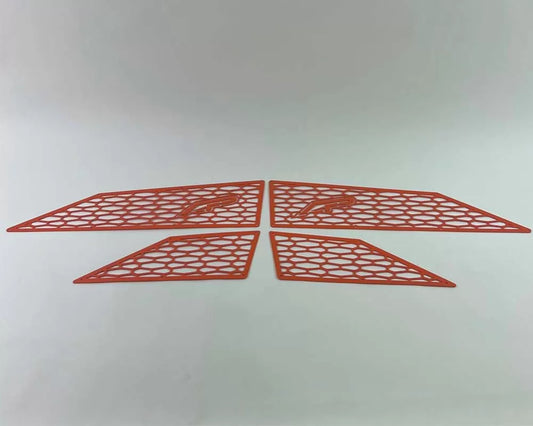 Agency Power AP-RZR-655-OR Aluminum Side Vent Covers Orange Polaris RZR XP Turbo 2017-2022 | ML Performance UK Car Parts
