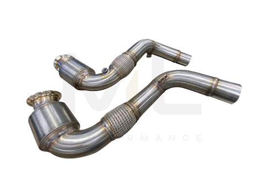Active Autowerke BMW S63 N63 E70 E71 F85 F86 Sport Cat Downpipe (Inc. X5 50ix, X6 50ix, X5 M & X6 M) - ML Performance UK