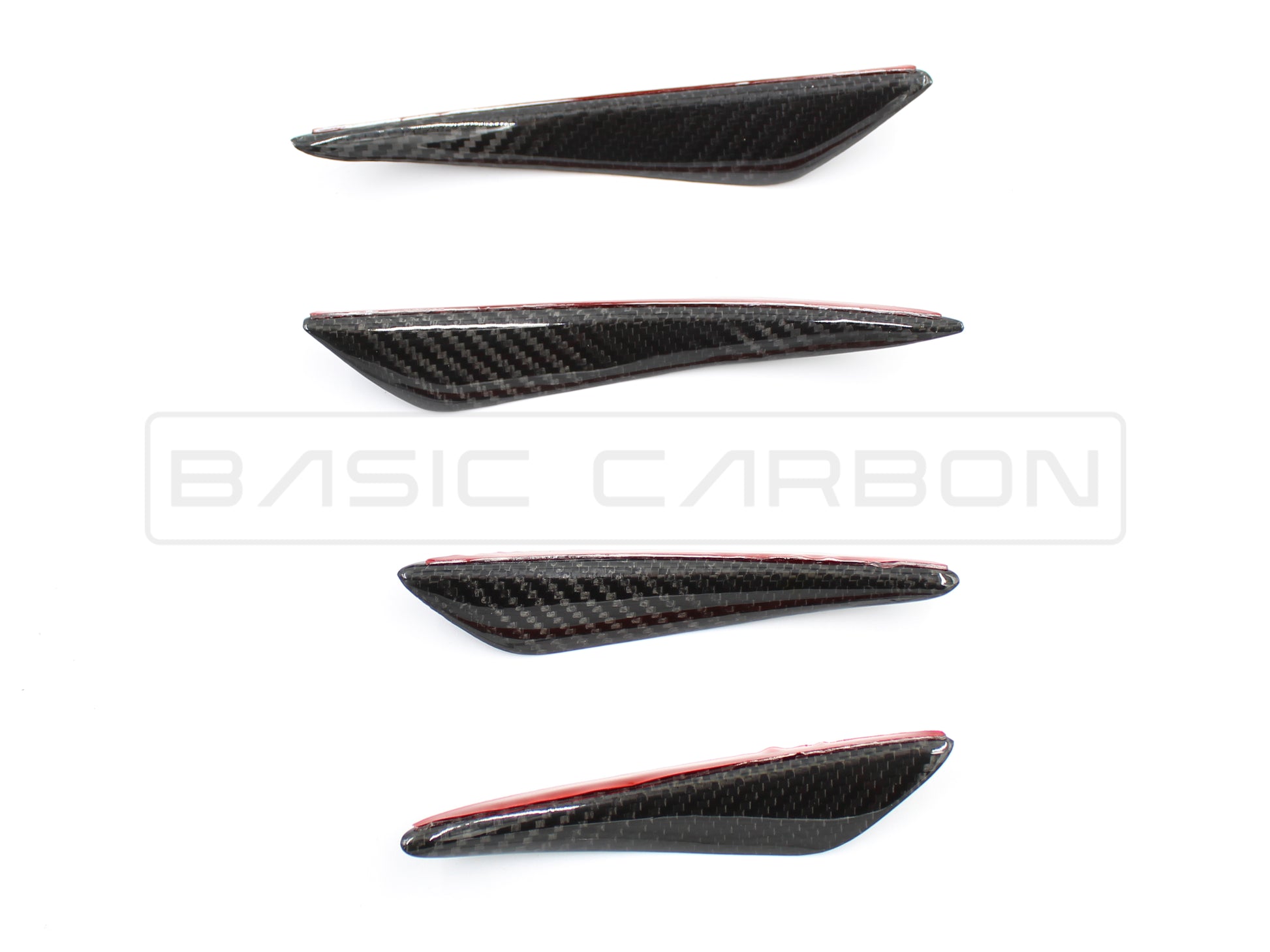Basic Carbon Universal Pre-Preg Dry Carbon Front Bumper Corner Canard - ML Performance UK