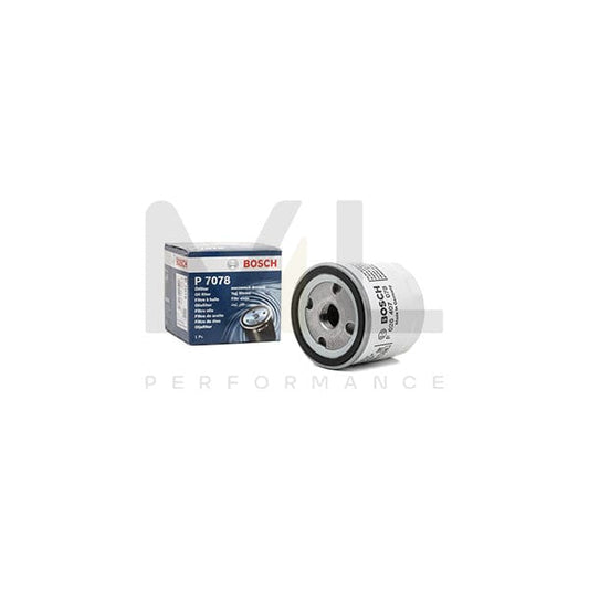 BOSCH Oil Filter F026407078 (P7078) - Fits Ford Mazda Volvo