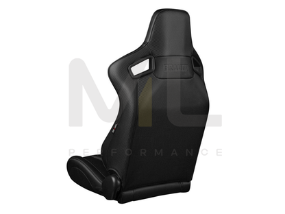 BRAUM Elite-X Series Diamond Edition Black Leatherette Racing Seats With Grey Stitching - Pair - ML Performance UK