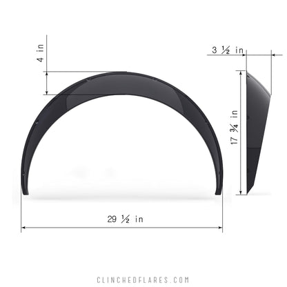 Clinched “Classic” 9cm (3.5″) Fender Flares