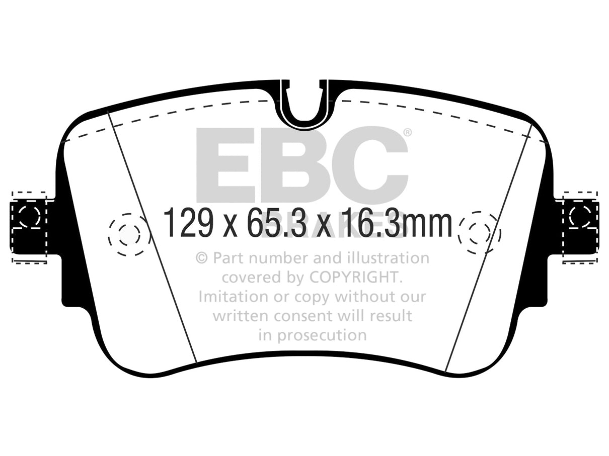 EBC Audi 4M Greenstuff 6000 Series Truck And SUV Rear Brake Pads - TRW Caliper (Q7 & Q8) - ML Performance UK