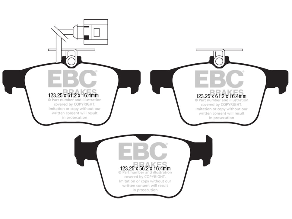 EBC Audi 8S 8U 8V Yellowstuff Street and Track Rear Brake Pads - ATE Caliper (RS3, RSQ3 & TTRS) | ML Performance UK