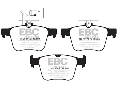 EBC Audi 8S 8U 8V Yellowstuff Street and Track Rear Brake Pads - ATE Caliper (RS3, RSQ3 & TTRS) | ML Performance UK