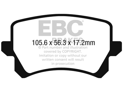 EBC Audi 8U RSQ3 Bluestuff NDX Trackday Rear Brake Pads - TRW Caliper - ML Performance UK