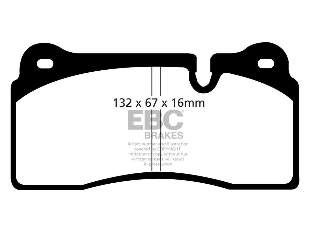 EBC Audi BMW Lamborghini Redstuff Sport Rear Brake Pads - Brembo Caliper (Inc. 4S R8, F87 M2 Competition, LP560-4 Gallardo & LP640 Murcielago) - Supercar Parts UK