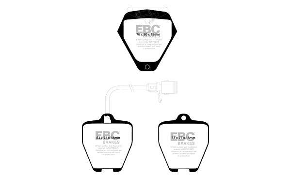 EBC Audi B5 C4 D2 Redstuff Sport Front Brake Pads - TWR Caliper (A8, S4, S6 & S8) | ML Performance UK