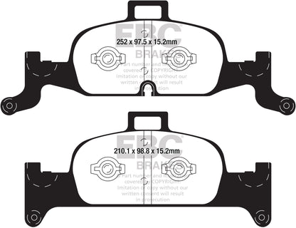 EBC Audi B9 C8 Yellowstuff 4000 Series Front Sport Brake Pads & Premium OE Replacement Plain Discs Kit - ATE Caliper (Inc. A4, A5, A6 45TFSI & Q5) | ML Performance UK