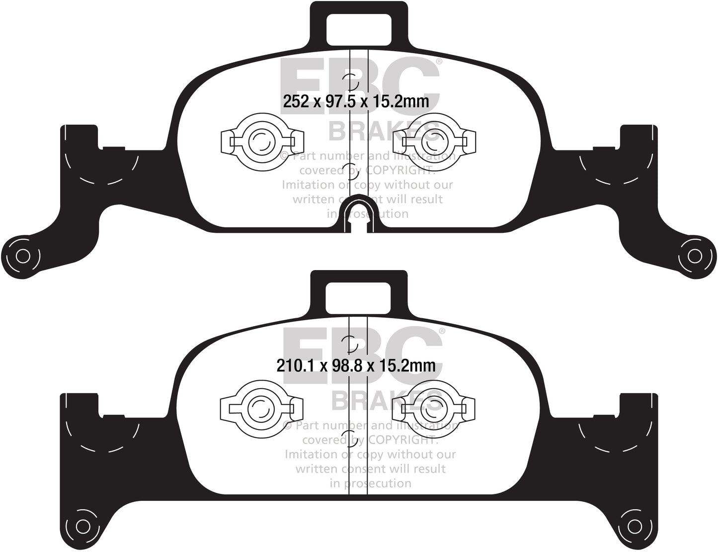 EBC Audi B9 C8 Yellowstuff 4000 Series Front Sport Brake Pads & USR Slotted Discs Kit - ATE Caliper (Inc. A4, A5, A6 45TFSI & Q5) | ML Performance UK