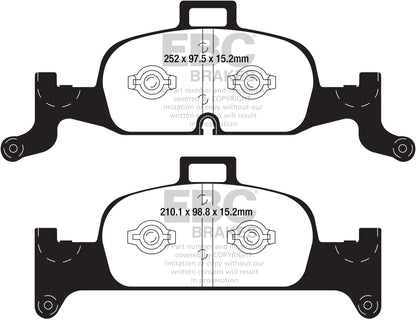 EBC Audi B9 C8 Yellowstuff 4000 Series Front Sport Brake Pads & USR Slotted Discs Kit - ATE Caliper (Inc. A4, A5, A6 45TFSI & Q5) | ML Performance UK