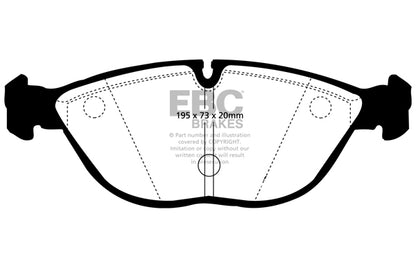 EBC Audi BMW Mercedes Volkswagen Redstuff Sport Front Brake Pads - ATE Caliper (Inc. D2 A8, E38 750i, W210 E430 & MK4 Golf) | ML Performance UK