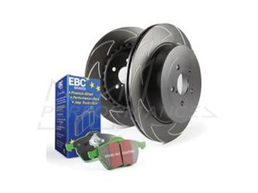 EBC Audi Seat Skoda Volkswagen Greenstuff 2000 Series Front Sport Brake Pads & BSD Series Sport Disc Kit - ATE Caliper (Inc. 8P A3, 1P Leon, 1Z Octivia & B6 Passat) | ML Performance UK