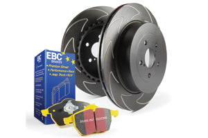 EBC Audi Skoda Volkswagen Yellowstuff 4000 Series Rear Sport Brake Pads & BSD Series Sport Discs Kit - GirlingTRW Caliper (8P A3, 1Z Octavia, MK6 Golf & MK6 Jetta) | ML Performance UK