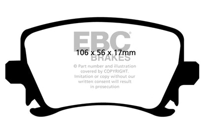 EBC Audi Skoda Volkswagen Yellowstuff 4000 Series Rear Sport Brake Pads & Premium OE Replacement Plain Discs Kit - GirlingTRW Caliper (8P A3, 1Z Octavia, MK6 Golf & MK6 Jetta) | ML Performance UK