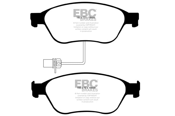 EBC Audi Volkswagen Redstuff Sport Front Brake Pads - ATE Caliper (D3 A8, C6 S6, D3 S8 & Phaeton) | ML Performance UK
