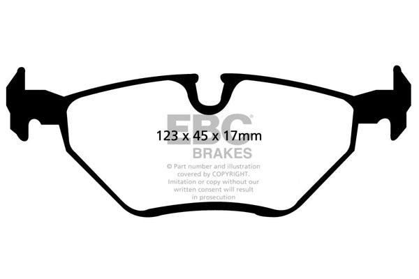 EBC BMW E46 E85 Orangestuff Race Rear Brake Pads - ATE Caliper (Inc. 316i, 318i, 320i & Z4) | ML Performance UK