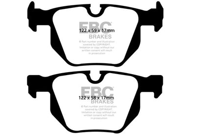 EBC BMW E60 E61 E63 E64 Bluestuff NDX Trackday Rear Brake Pads - ATE Caliper (Inc. 520i, 530ix, 530i & 630i) | ML Performance UK
