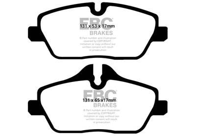 EBC BMW E81 E82 E87 E88 Greenstuff 2000 Series Sport Front Brake Pads - TRW Caliper (116i, 118i, 120i & 214i) | ML Performance UK