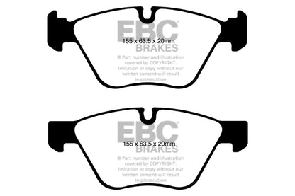 EBC BMW E81 E82 E87 E88 Yellowstuff 4000 Series Front Sport Brake Pads & Premium OE Replacement Plain Discs Kit - ATE Caliper (123i & 130i) | ML Performance UK