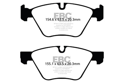 EBC BMW E81 E87 E60 E61 Redstuff Sport Front Brake Pads - ATE Caliper (Inc. 120i, 125i, 520i & 523i) | ML Performance UK