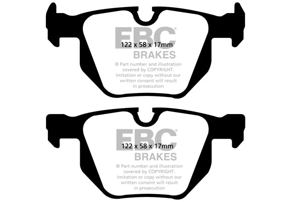 EBC BMW E84 E90 E91 E92 Yellowstuff 4000 Series Rear Sport Brake Pads & Premium OE Replacement Plain Discs Kit - ATE Caliper (Inc. 325ix, 325i, 320i & X1 28i) | ML Performance UK