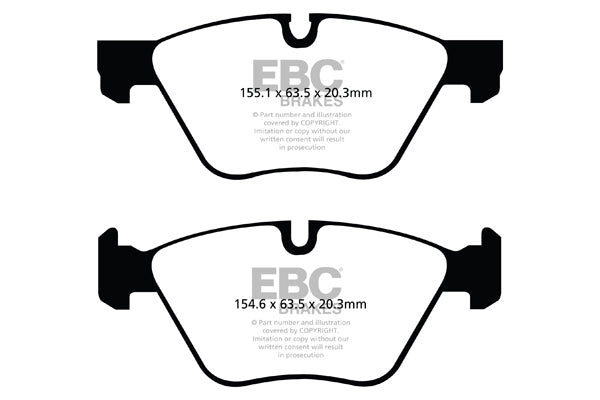 EBC BMW E89 Yellowstuff 4000 Series Front Sport Brake Pads & Premium OE Replacement Riveted Discs Kit - ATE Caliper (Inc. Z4 28i & Z4 30i) | ML Performance UK