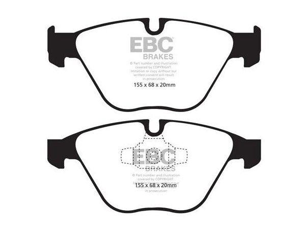 EBC BMW E89 Z4 30i Greenstuff 2000 Series Sport Brakes Pad And USR Slotted Disc Kit To Fit Front - ATE Caliper | ML Performance UK