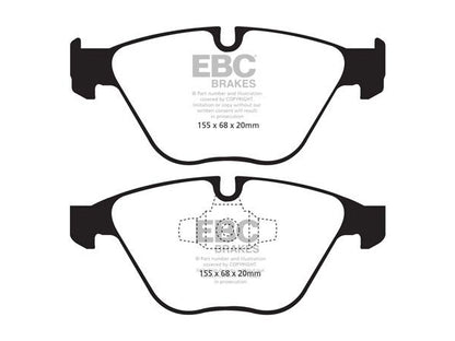 EBC BMW E89 Z4 30i Greenstuff 2000 Series Sport Brakes Pad And Premium OE Replacement Riveted Disc Kit To Fit Front - ATE Caliper | ML Performance UK