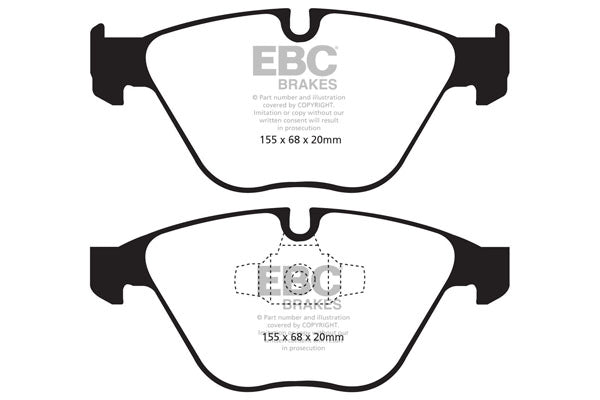 EBC BMW E89 Z4 30i Yellowstuff 4000 Series Front Sport Brake Pads & Premium OE Replacement Riveted Discs Kit - ATE Caliper | ML Performance UK