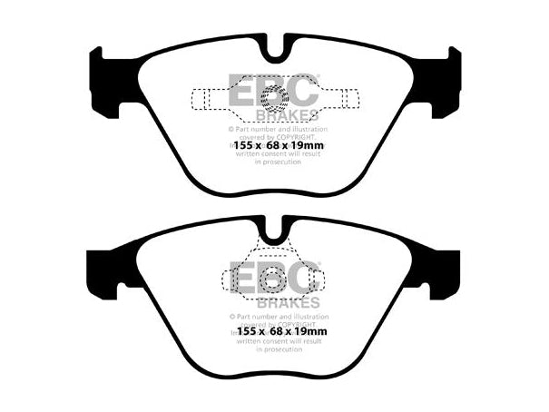EBC BMW E90 E91 E92 E93 2000 Series Front Sport Brake Pads & USR Slotted Discs Kit - ATE Caliper (Inc. 325i, 330i, 335i & 335ix) | ML Performance UK