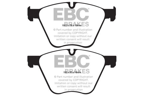 EBC BMW F01 F02 F04 Yellowstuff 4000 Series Front Sport Brake Pads & USR Slotted Discs Kit - ATE Caliper (750i, 760i, 750ixi & ActiveHybrid 7) | ML Performance UK