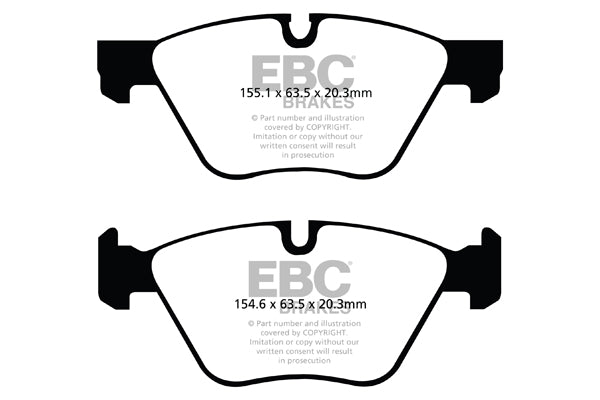 EBC BMW F10 F11 Greenstuff 2000 Series Sport Front Brake Pads - ATE Caliper (Inc. 518i, 520i, 523i & 525i) | ML Performance UK