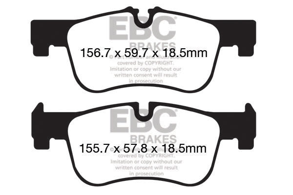 EBC BMW F20 F21 F22 F23 Yellowstuff 4000 Series Front Sport Brake Pads & Slotted And Dimpled Sport Discs Kit - ATE Caliper (Inc. 116i, 114i, 118i & 218i) | ML Performance US