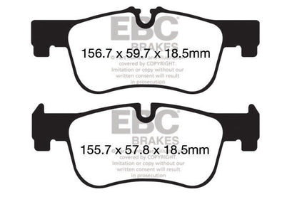 EBC BMW F20 F21 F22 F23 Yellowstuff 4000 Series Front Sport Brake Pads & Slotted And Dimpled Sport Discs Kit - ATE Caliper (Inc. 116i, 114i, 118i & 218i) | ML Performance US