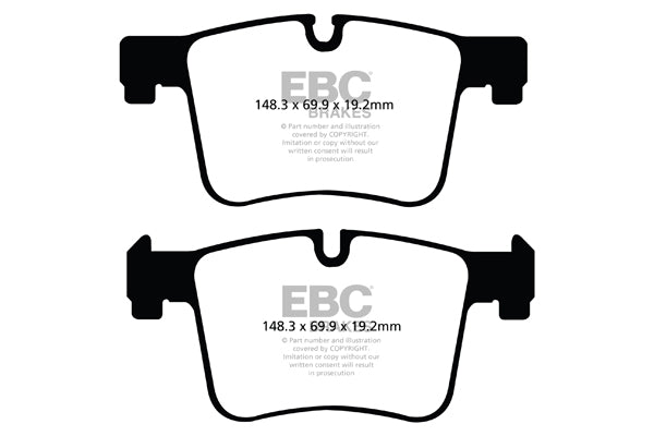 EBC BMW F20 F30 F32 F36 Yellowstuff 4000 Series Front Sport Brake Pads & Slotted And Dimpled Sport Discs Kit - ATE Caliper (120i, 320i & 420i) | ML Performance UK