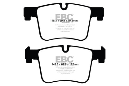 EBC BMW F20 F30 F32 F36 Yellowstuff 4000 Series Front Sport Brake Pads & Slotted And Dimpled Sport Discs Kit - ATE Caliper (120i, 320i & 420i) | ML Performance UK