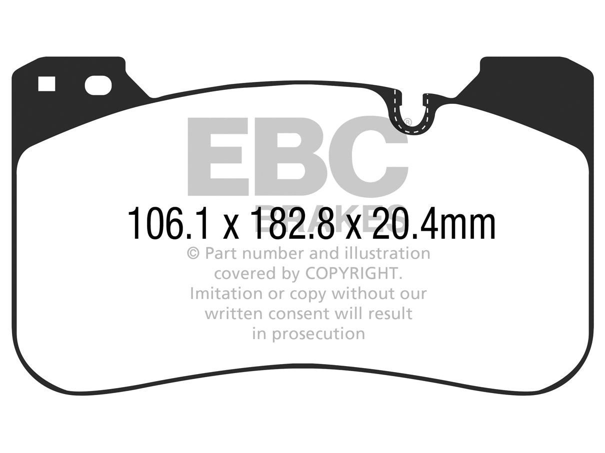 EBC BMW F90 M5 Bluestuff NDX Trackday Front Brake Pads - Brembo Caliper - ML Performance UK